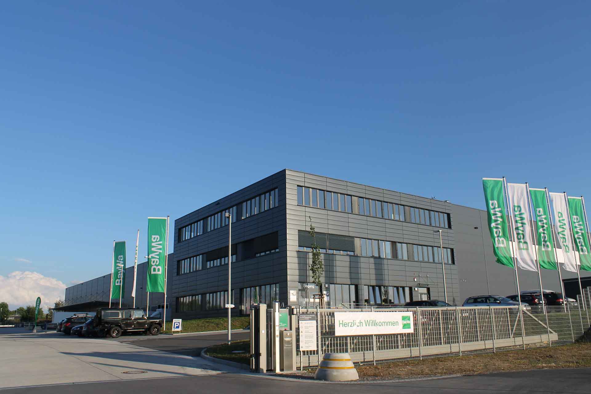 Das Gebäude des Baywa-Logistikzentrums in Röthlein